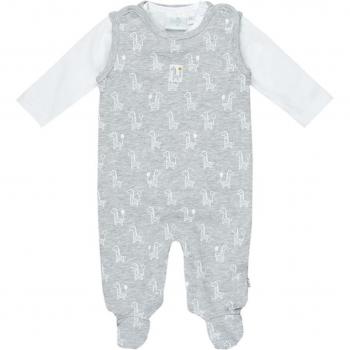 Tutina Giraffa 2 Pezzi Grigio Melange per Neonati