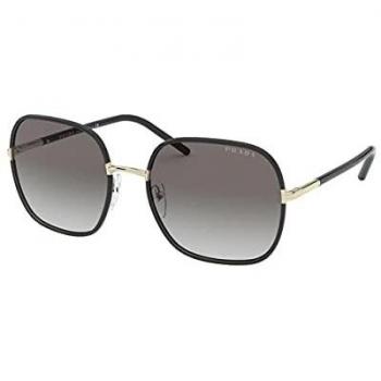 Prada 0PR 67XS Damen Sonnenbrille, Schwarz/Grau, 55mm