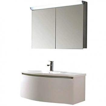 Mueble de baño Lena 1000 blanco mate con espejo opcional