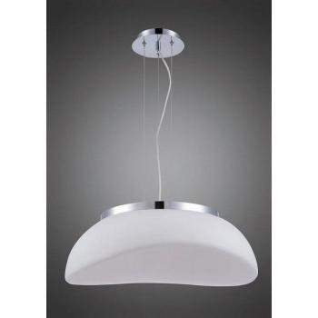 Lámpara de techo colgante ópalo 3 luces E27, cromo y vidrio esmerilado