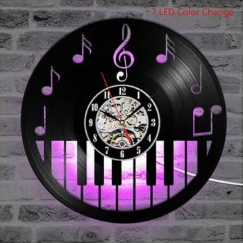 LED Color-Changing Vinyl Record Clock
