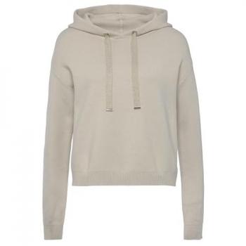Vivance Damen Hoodie mit abnehmbarem Bluseneinsatz Beige Gr. 32/34