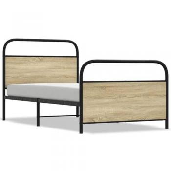 Mueble de Cama Sonoma, 107 x 203 cm – Madera de Roble, sin colchón