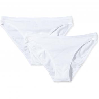 Calida Damen Slip Benefit, Einfarbig, 2er Pack, Gr. 50, Schwarz