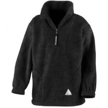 Result Kids Fleece Top with Zip Neck Black