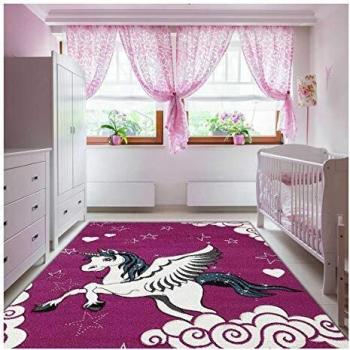 Tapis Enfant Licorne Tissé 80x150 cm