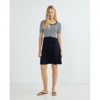Tommy Hilfiger Knielanges Kleid Dunkelblau für Frauen