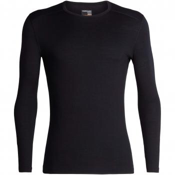 Icebreaker 200 Oasis Long Sleeve Top, Large, Black