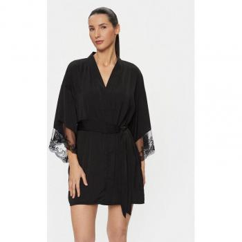 Luxury Black Satin Kimono