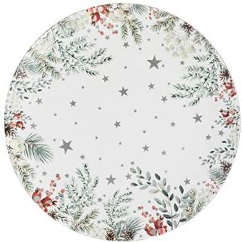 Assiette de présentation Souffle polaire D33cm motif branches
