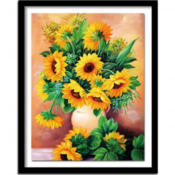 Artisanat de broderie tournesol en strass