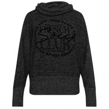 Damen Rollkragenpullover SOCCX, schwarz, mit Elasthan