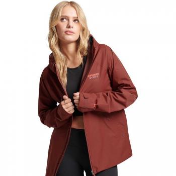 Donna Superdry Rosso Scuro Giacca Impermeabile L