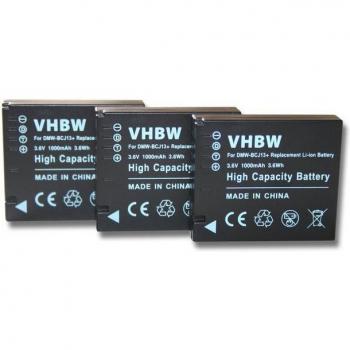 Batteries 1000 mAh pour Leica D‑Lux 5, D‑Lux 6 – set de 3 pièces