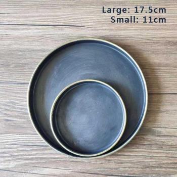 Plateau de Rangement Rétro en Métal pour Décoration