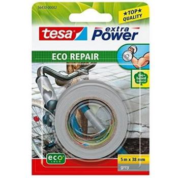 Tesa Eco Repair Cloth Tape, Extra Power, Grey, 5m x 38mm