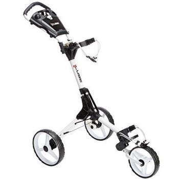 Adult Cube 3-Pocket Golf Trolley – Unisex, Silver/Red