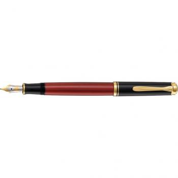 Pelikan Füllhalter Souverän 600 schwarz/rot mit Feder F