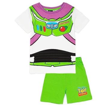 Disney Junior Boys Green Pajama Set – Short Sleeves, Short Legs (Size 3‑4)