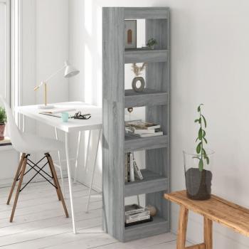 VIDAXL Libreria/Divisorio, Scaffale Grigio Sonoma 40x30x166 cm