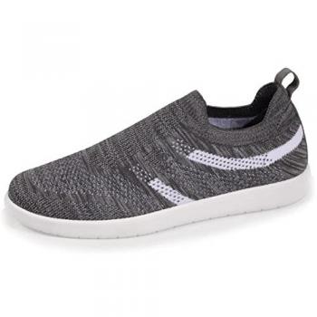 Baskets Slip-on Femme ISOTONER Gris Chiné Élastique Confortable