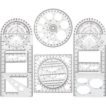 Kit de Reglas de Dibujo para Matemáticas