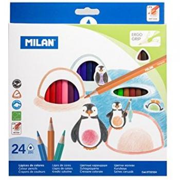 Lápices 24 colores MILAN 231 triangulares 0722324
