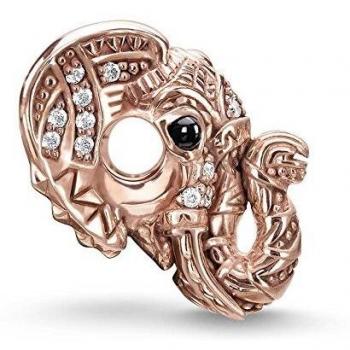 Bead de Elefante en Plata con Baño de Oro Rosa de 18K