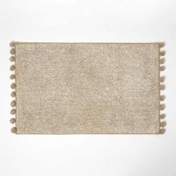 Tapis de bain tufté beige 50 x 80 cm