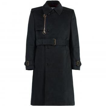 Burberry Tendenza Invernale Nero Lungo in Cotone