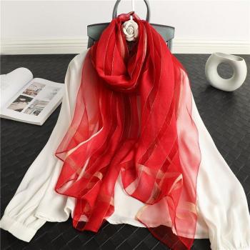 Luxury Striped Women Long Beach Stole