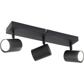 QAZQA Ceiling Light – Black Rectangular, 3 WiFi GU10 Bulbs (Jeana Version)