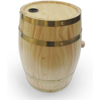 3L Wooden Wine Storage Barrel with Stand for Vintage Decor