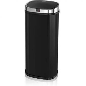 Morphy Richards Chroma 971517 Black Square Sensor Bin, 50L