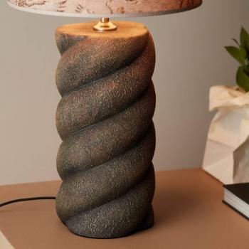 Brown Spin Ceramic Table Lamp Base Height 41cm
