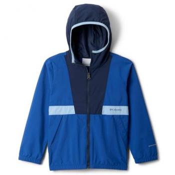Chaqueta de Viento Infantil Columbia Spire Valley Azul con Turbante