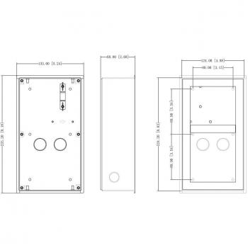 VTM127 Panneau encastrable 2 modules VTO4202F