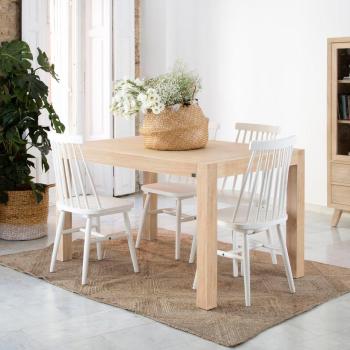 Mesa Extender Gael Recta 160-210 Madera Bruta