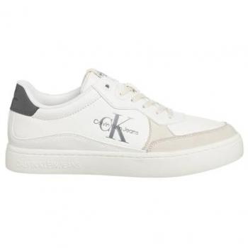 Sneakers uomo in pelle bianca