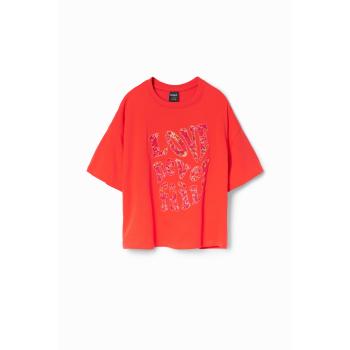 T-shirt Oversize Rosso per Bambini Desigual