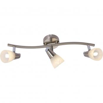 Nino LED‑Spot 3‑Leuchte LAIKA Nickel 42 cm