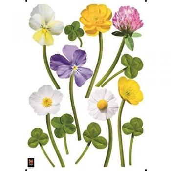 Planche de stickers fleurs des champs 68 cm