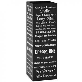 VidaXL Porta Ombrello con Scritte Personalizzabili in Acciaio Nero