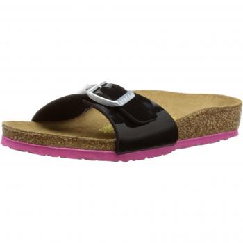 Birkenstock Madrid Birko Flor, Zoccoli e sabot Bambina, Nero (Noir (Black/Ls Pink)), 31