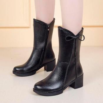 Bottes de pluie mi-mollet femme bout rond