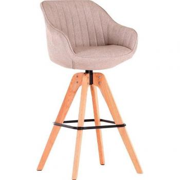 Gutmann Factory Barhocker (Beige) – 106 cm hoch, 56 cm tief – 100 % Polyester