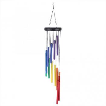 Garden Tube Wind Chimes with Chakra Ornaments