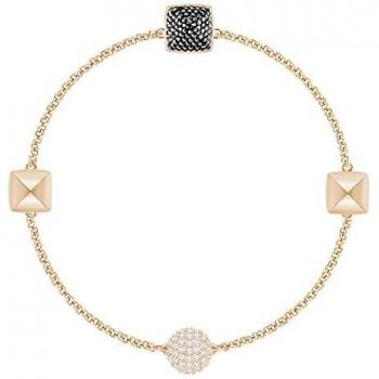 Bracciale Elegante Swarovski Nero Oro Rosa