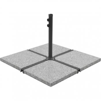 Kit de Peso para Sombrilla – 4 Placas Granito Gris, 100 kg cada una