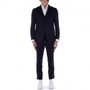 Tagliatore Blue Wool Suit, Male, Size M